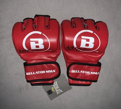 Guantes rojos Bellator Everlast MMA auténticos raros - talla XL firmados - UFC Pride PFL Foto 1 de 4