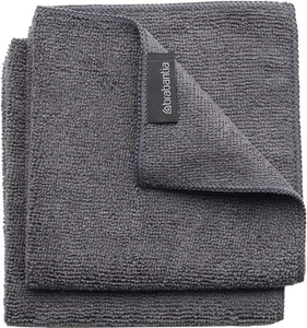 Brabantia 118029 Microfibre Cleaning Cloths (x 2), Machine Washable, Dark Grey - Picture 1 of 4