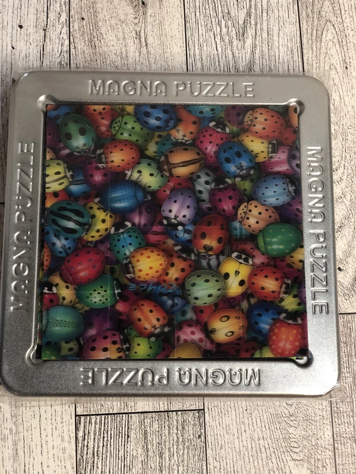 3D Magna Puzzle  Lady Bugs 3-D Magnatile Puzzle With Tin Storage Case Sealed - Image 1 of 2