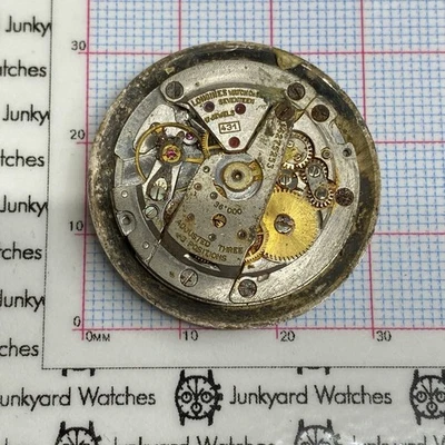 Vintage Longines Watch Movement Repairs Parts 431 Automatic Swiss 17 Jewels - Image 1 of 2