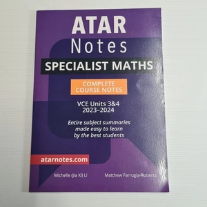 ATAR Notes – Specialist Maths -Complete Course Notes – VCE Units 3&4 (2023–2024) - Picture 1 of 16