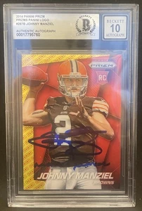 2014 PRIZM LOGO RC JOHNNY MANZIEL MIT AUFSCHRIFT. AUTO BGS AUTH 10 AUTO *A1603 - Bild 1 von 1
