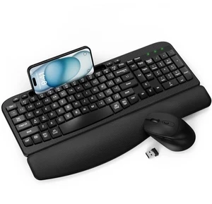 Rechargable Wireless Keyboard and Mouse Ergonomic Combo 2.4G Full-Sized......289 - Picture 1 of 15