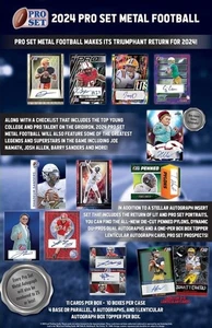 2024 Leaf Pro Set Metal Football Factory Sealed Hobby Box 11 Cards 7 Autographs - Picture 1 of 1