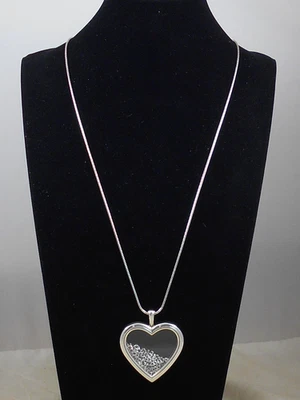 Collar Coctelera Corazón Lleno de Cristal Brighton Chapado en Plata PURE LOVE JL8381 Foto 1 de 2