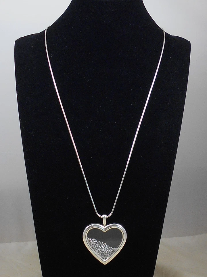 Collar Coctelera Corazón Lleno de Cristal Brighton Chapado en Plata PURE LOVE JL8381 Foto 1 de 2
