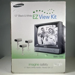 Samsung B&W 12" CRT TV monitor di sicurezza osservazione SMO-120S con 3 telecamere nuovo - Foto 1 di 13