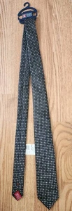 Chaps Krawatte Jungen klassisch schwarz & taupe 100 % Polyester 48" x 2,50" Neu mit Etikett - Bild 1 von 3
