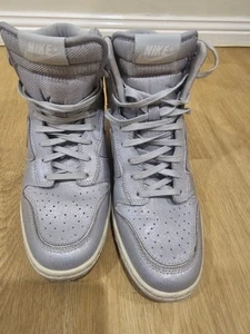 Nike Women’s Dunk Sky Hi Silver Hidden Wedge Sneakers Size 8.5 RARE - Bild 1 von 9