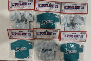 6 J.F. Sports - Miami Marlins Lil' Sport Baseball Jersey Key Chains - Picture 1 of 4