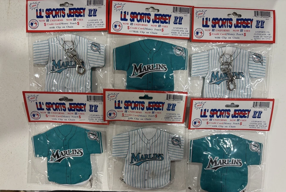 6 J.F. Sports - Miami Marlins Lil' Sport Baseball Jersey Key Chains - Image 1 of 4