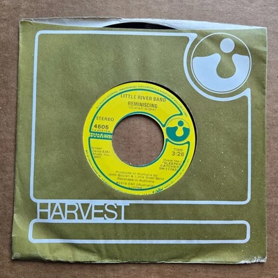 LITTLE RIVER BAND Reminiscing POP ROCK Harvest 45 7" Record Vinyl Records - Image 1 of 3