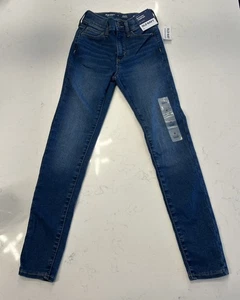 Old Navy High Waist Rockstar 360 Stretch Jeggings Adjustable Waist Youth Girls 8 - Picture 1 of 6