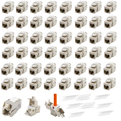 48 x Keystone Jack Modul Cat. 7 RJ45 STP werkzeuglos Netzwerk Adapter LAN KOMIB - Bild 1 von 4