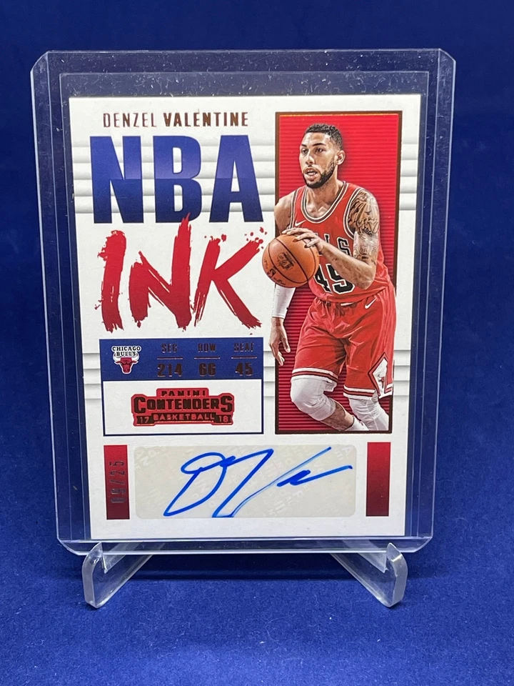 DENZEL VALENTINE 2017-18 PANINI CONTENDERS NBA INK AUTO #D 9/25 - Image 1 of 1