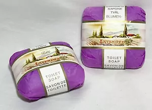 (2) Vintage Puhls LAVENDEL Bar Soap (Lavender) Made in Germany NEW NOS - Picture 1 of 4