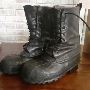 LaCrosse Cuero Superior Descongelador Negro, Acero Vástago Bota talla 6? Aprobación CSA - Imagen 1 de 10