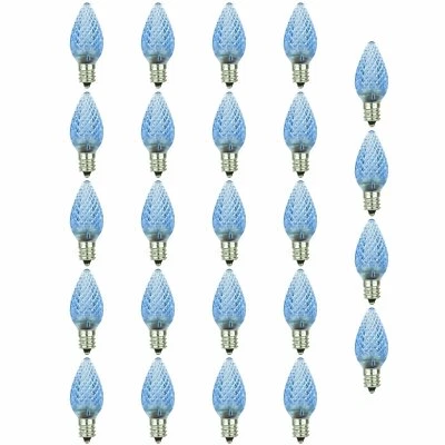 24 Pack Sunlite Blue Colored Decorative Chandelier Light Bulb Candelabra (E12) - Image 1 of 2