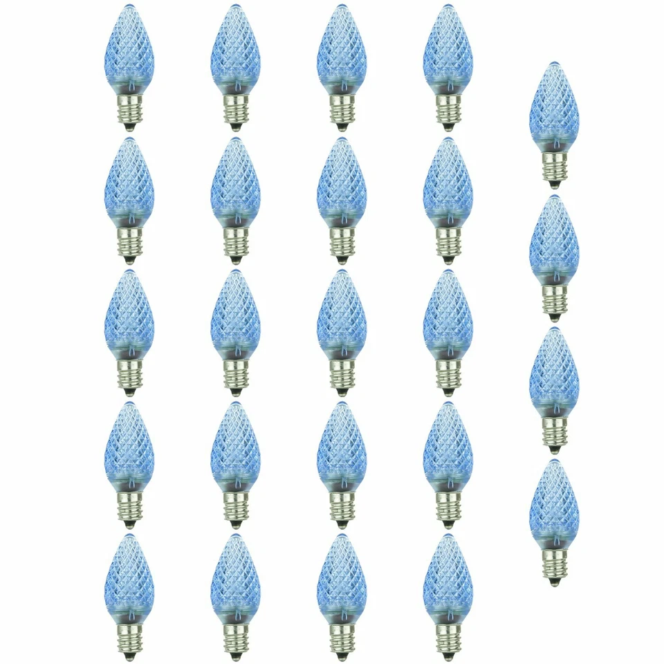 24 Pack Sunlite Blue Colored Decorative Chandelier Light Bulb Candelabra (E12) - Image 1 of 2