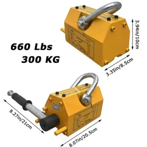 660LB/300KG Lifting Magnet Release Steel Magnetic Lifter Permanent Magnets Hoist - Picture 1 of 16