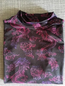 Oberteil Top FB Sisters mit Turtleneck, cropped, langarm, asiatisches Muster, XS - Bild 1 von 5