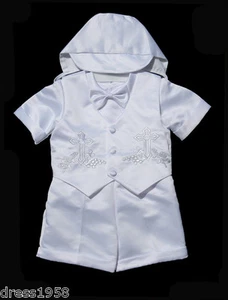 Boys Infant Toddler Christening Baptism White Outfit Size:2T - Picture 1 of 4