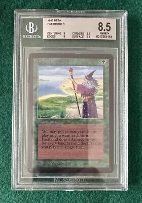 Fastbond - BETA - MTG - BGS 8.5. NM-MT+. More Vintage MTG In My Store. - Image 1 of 2