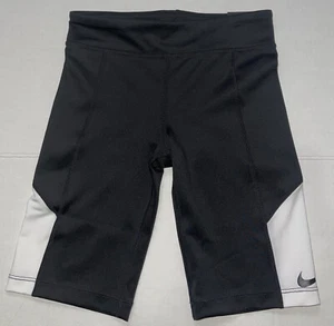 Girl's Youth Nike Dri-Fit Dry Training TIGHT FIT Collant Shorts Black Medium - Picture 1 of 4