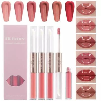 FIT COLOURS Double end Long Lasting Lip Gloss Glazed Matte Beauty Liquid Lipstick Lip Oil