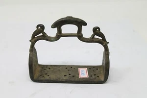 Antique Original Brass Peacock Engraved Horse Saddle Stirrups / Foot Rest NH6275 - Picture 1 of 12