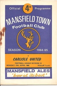 Mansfield Town V Carlisle United 19-4-1965 Third Division - Picture 1 of 1