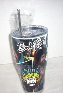 Bob Ross Happy Little Accidents Stainless Steel Tumbler W/Straw, Lid and Brush - Picture 1 of 4