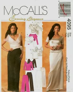 McCall's 4095 Evening Tops Skirts Pants Misses Sewing Pattern Uncut 10 12 14 16 - Picture 1 of 2