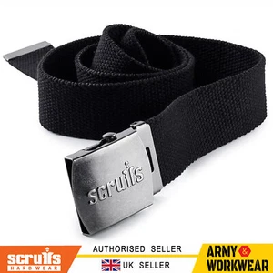 Scruffs Adjustable Clip Buckle Belt Black S/M Tough, Reinforced Cotton 28 to 36" - Picture 1 of 2