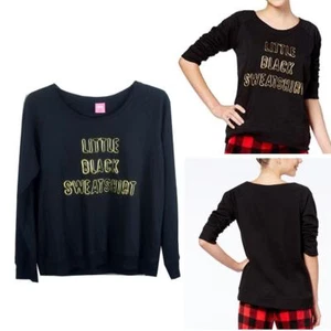 Jenni Womens Lounge Graphic Pajama Top Little Black Sweatshirt New Opt Size - Picture 1 of 6