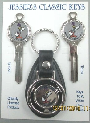 Juego de llaves Plymouth Road Runner Deluxe clásicas de oro blanco 1971 1972 1973 1974 1975 Foto 1 de 4