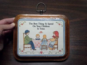 THE BEST THING TO SPEND ON YOUR CHILDREN IS TIME- Solid Wooden Plaque - Dicksons - Picture 1 of 1