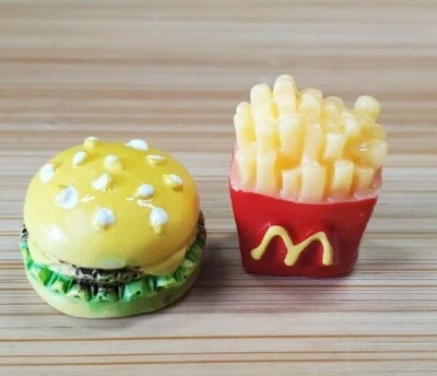 RC 1/10 1/12 Scale Hamburger & Fries Mini Food Snack Rock Crawler Truck Garage - Image 1 of 4