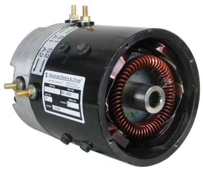 ADVANCED MOTORS (AMD) 2 HP Stock 36 Volt 19 Spline Electric Motor for E-Z-GO / Yamaha G9,G14, G16 Cart