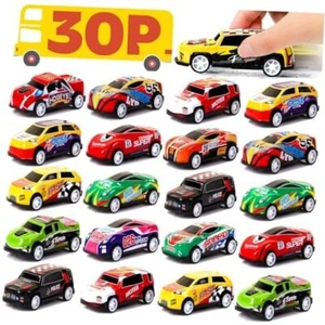 AZEN 30 Pcs Pull Back Cars Party Favors for Kids 4-8 8-12, Mini Vehicles Toy - Picture 1 of 8
