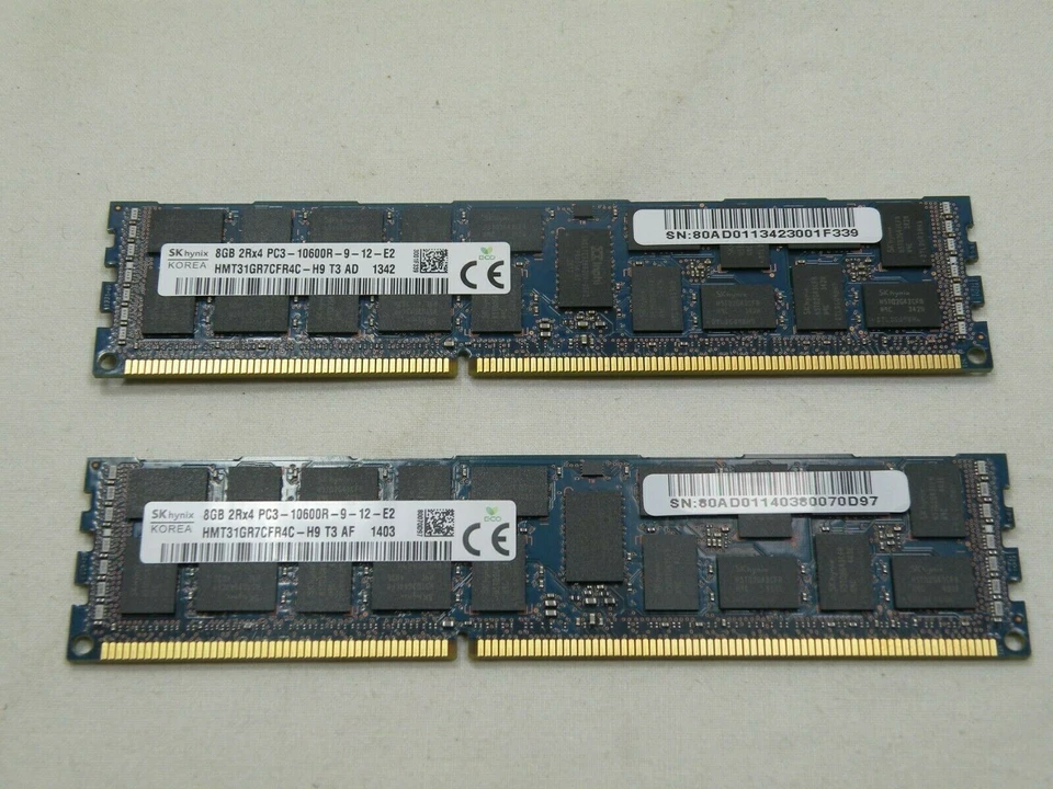 HYNIX HMT31GR7CFR4C-PB 8GB 2RX4 PC3-12800R RAM 1.5V MEMORY MODULE (1x8GB) - Image 1 of 4