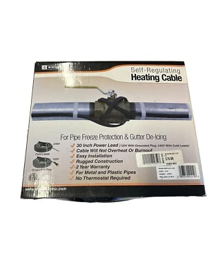 KING SRP126-100 Self-Regulating Pipe Trace Roof/Gutter De-Icing Heat Cable 120V - Image 1 of 2