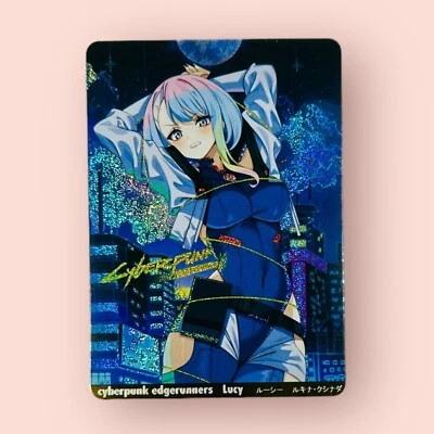 Lucy Cyberpunk EDGERUNNERS 2077 To The Moon Goddess Waifu Anime Prismatic Card - Image 1 of 2