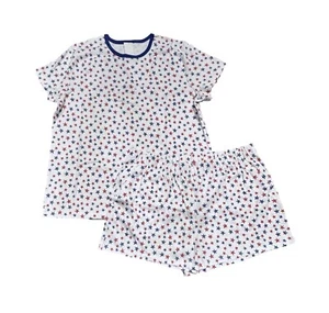 Women's Americana Matching Family Pajama Set - White 2X - Picture 1 of 3