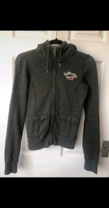 Women's Grey Hollister Zip Up Hoodie Size XS - Picture 1 of 5
