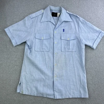Iolani Shirt Mens Medium Light Blue Short Sleeve Collared Button Up Adult - Image 1 of 4
