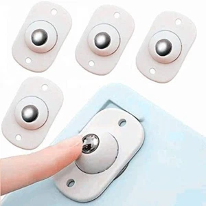 4X Rollen für Möbel Selbstklebende Flach Möbelrollen Mini Kugelrollen für Kleine - Bild 1 von 12
