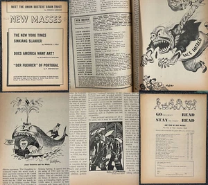 COMMUNISM NEW Masses July 10 1945 CPUSA vntg WEB DuBois Bialoff Gropper Leftist - Picture 1 of 12