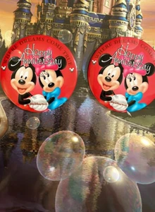 Walt Disney World 2er Set seltene "HAPPY ANNIVERSARY" Pins Buttons, EINGESTELLT - Bild 1 von 6