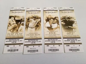 YANKEES 2012 TICKET STUB 8/18/12 VS RED SOX ~ WÄHLEN SIE EINE ABDECKUNG - Bild 1 von 5